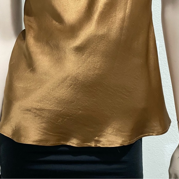 COSABELLA Brown Satin Black Lace Slip Top Size M Made in Italy - Picture 5 of 13